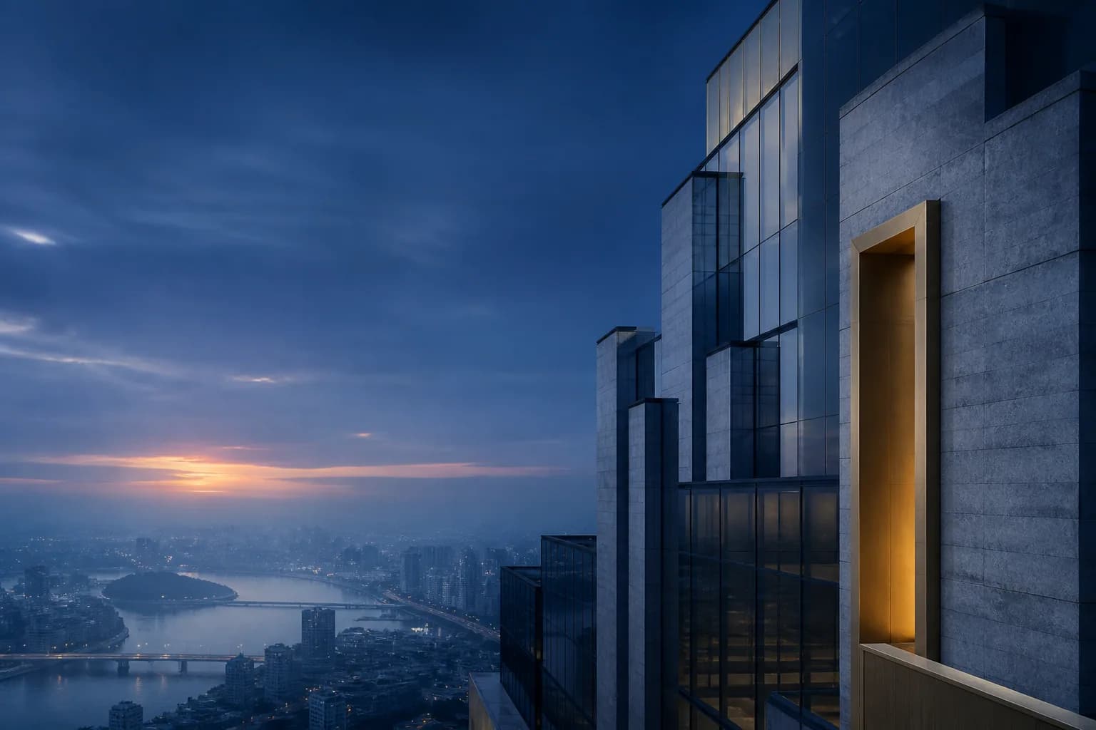 Modern buildings in Dhaka